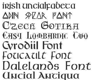 free downloadable gaelic fonts